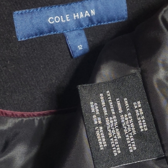 Cole Haan Queen Ann Collar Wool Blend Cape Coat - Picture 3 of 6